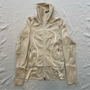 Lululemon‎ Forme Jacket All Over Paisley Print Cream/Beige Size 8